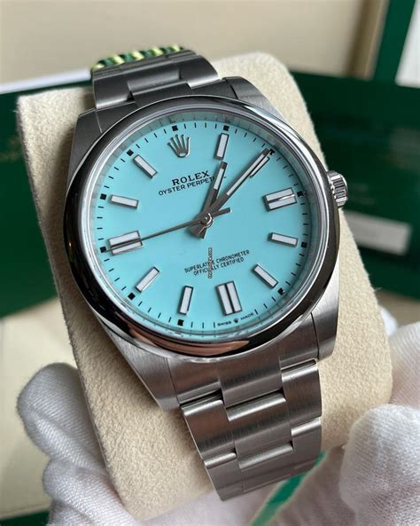 rolex oyster perpetual 41 black on wrist|rolex tiffany blue 41 price.